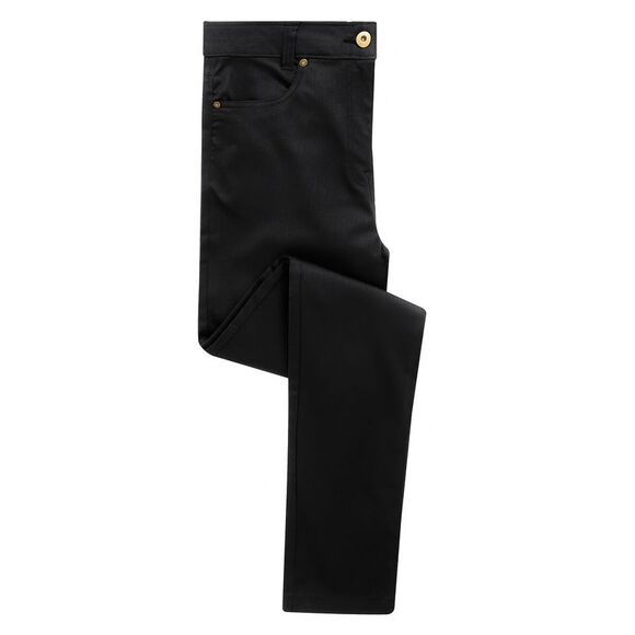Premier Womens/Ladies Performance Chino Jeans / Black/Orange - Picture 1 of 3